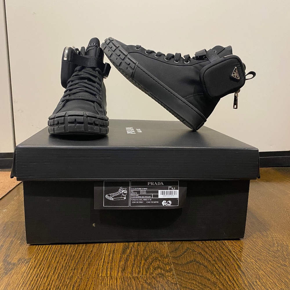 Wheel Re-Nylon Gabardine high-top sneakers